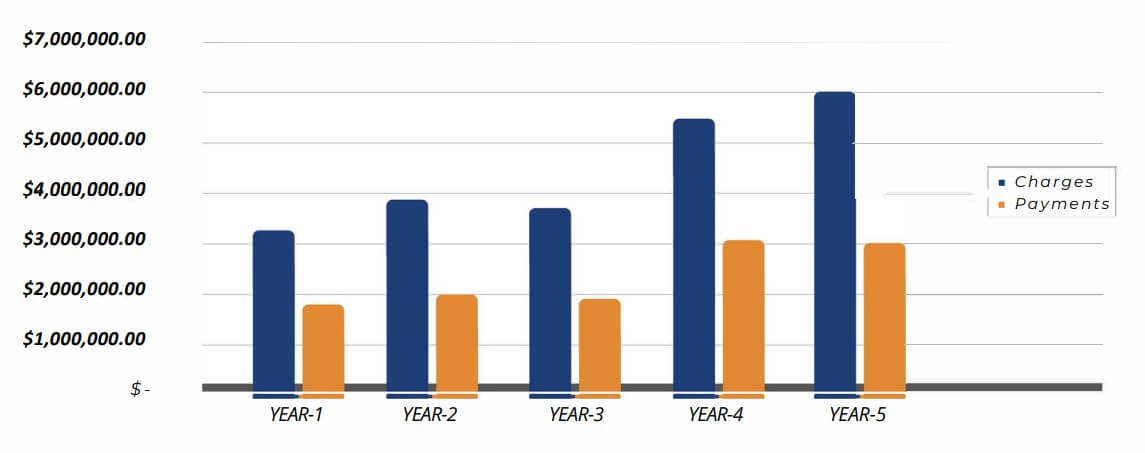 charges and payments graph